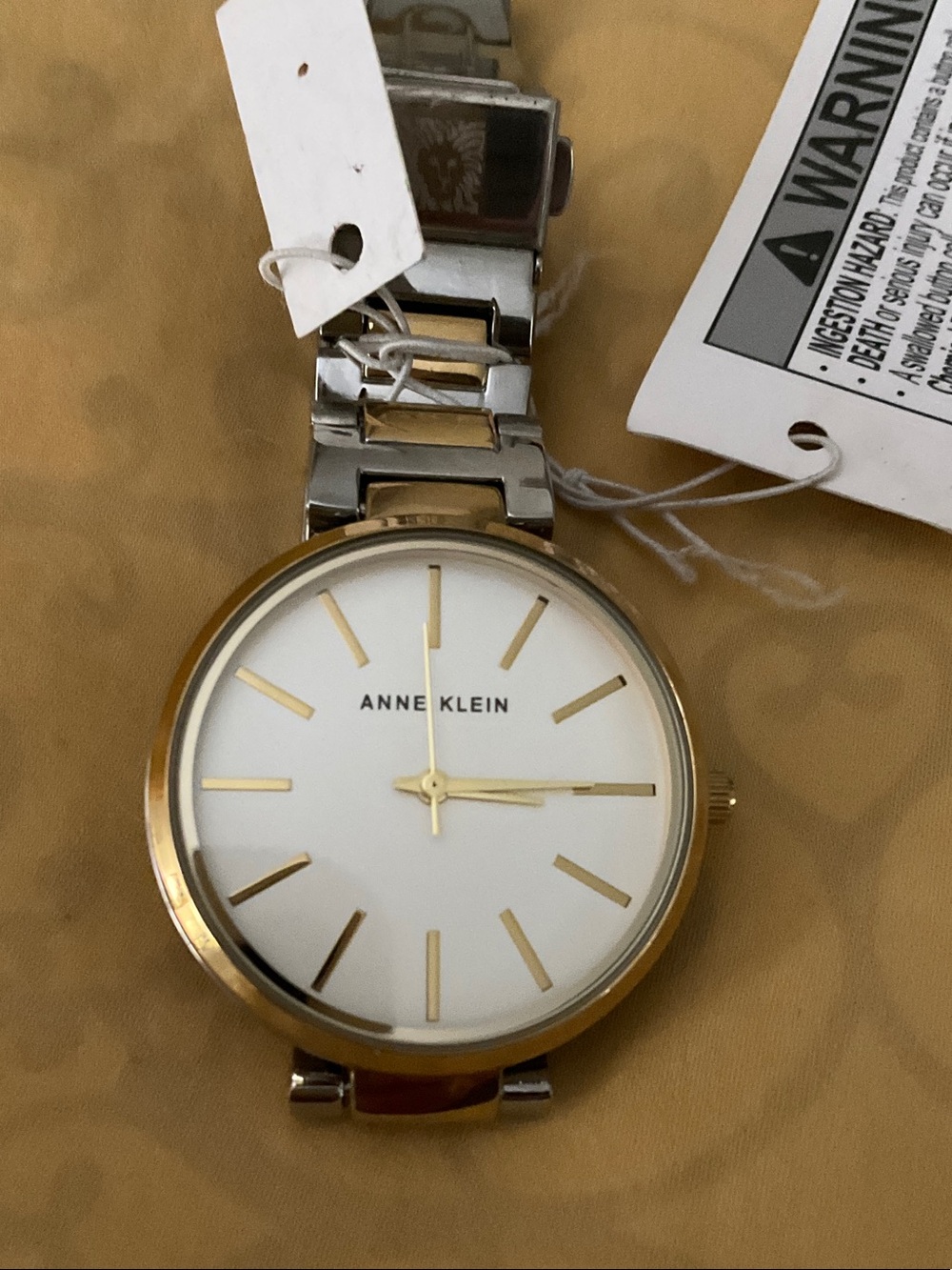 Anne Klein Gold and Silver Dial Bracelet Watch